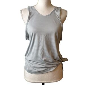 Athleta Max Out Side Tie Relaxed Fit Active Tank Top Women’s SZ XXS in Gray